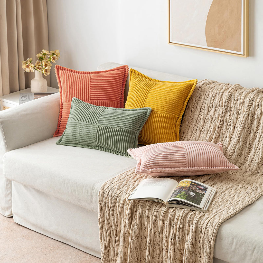 Decorative Throw Pillow Covers for Couch 20x20 Light Olive Green