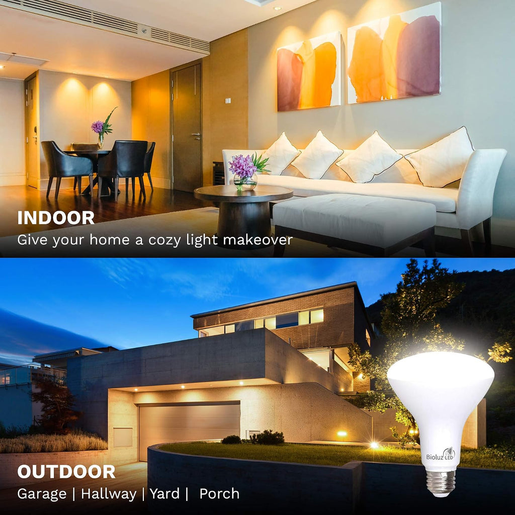 8 Pack BR30 LED Bulbs Indoor Flood Lights 90+ CRI 75W Equivalent uses 9.5W 5000K Daylight 850 Lumens E26 Base