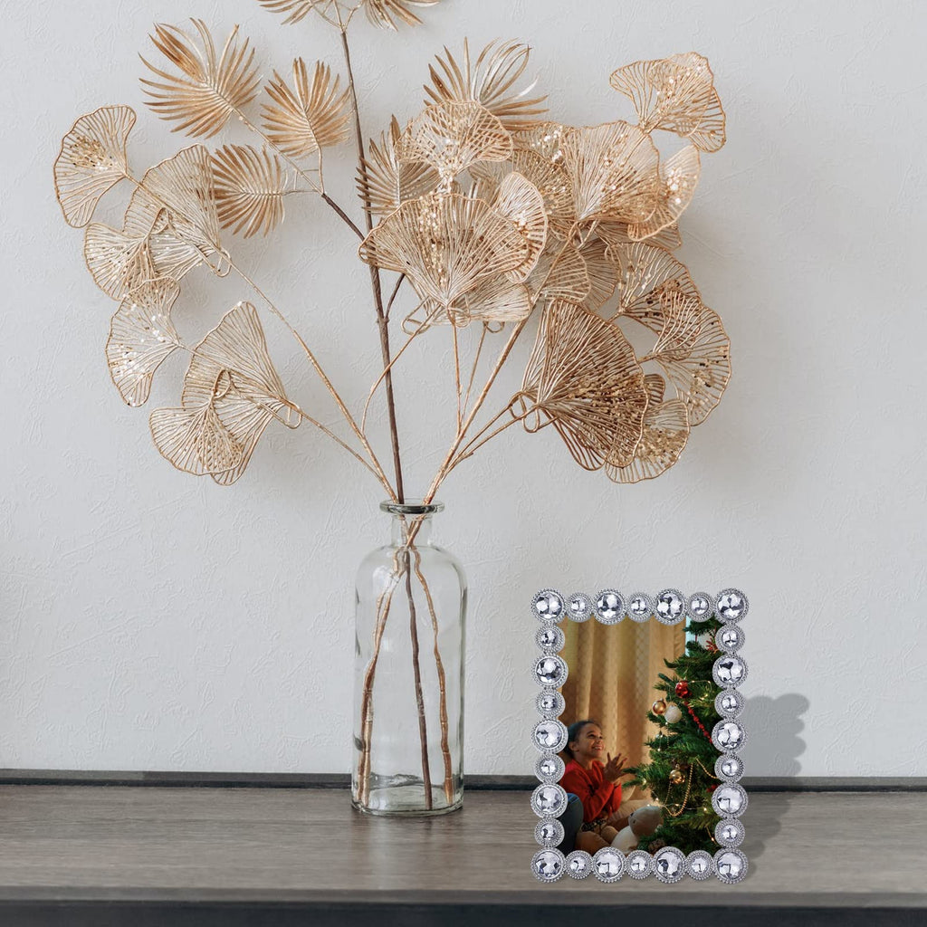 Picture Photo Frame 4x6 Crystal Metal High Definition (Clear, 4x6)