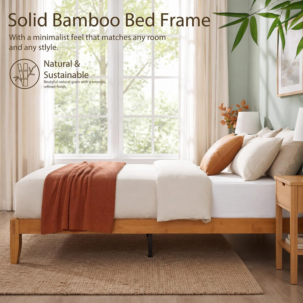 Bamboo Japanese Joinery Bed Frame, Platform Bed Frame