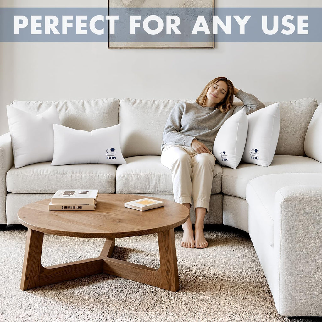 20x20 Throw Pillow Inserts, 100% Virgin Fiber Filling - Set of 2