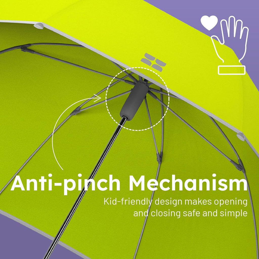 Umbrella for Kids - Kids Umbrella Girls Boys Toddlers Child - Soft Edges, Pinch-Proof, Comfortable Grip Design