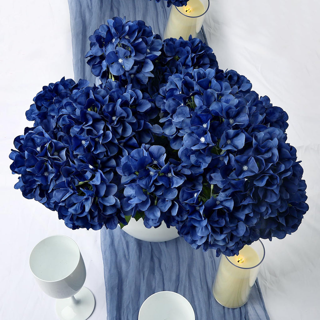 Navy Blue Large Artificial Bulk, 6 PCS, 54 Heads