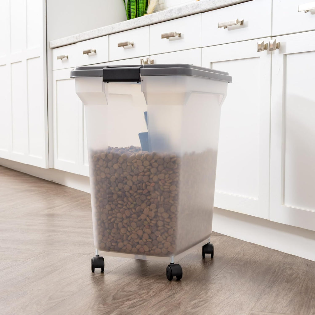 USA Dog Food Storage Container, Up to 58 lbs, Dark Gray, Made in USA