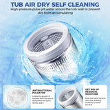 Portable Washing Machine, 17.8Lbs Capacity Full-Automatic Portable Washer, 2.4Cu.ft Washer and Dryer Combo with Drain