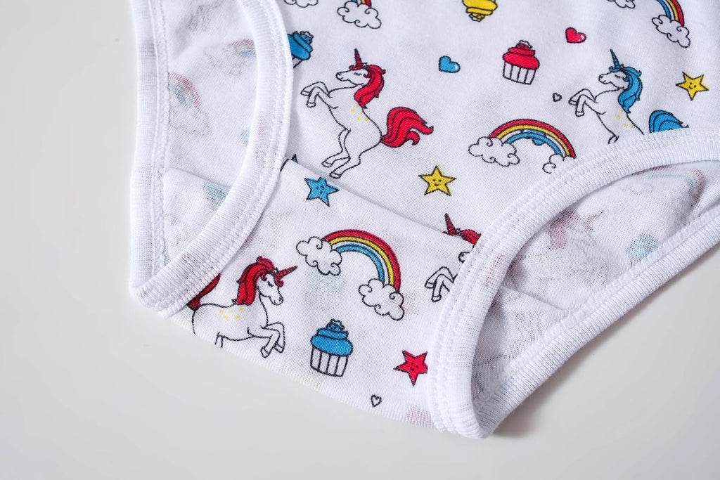 Girls' 100% Cotton Underwear - Comfortable & Breathable Panties for Kids