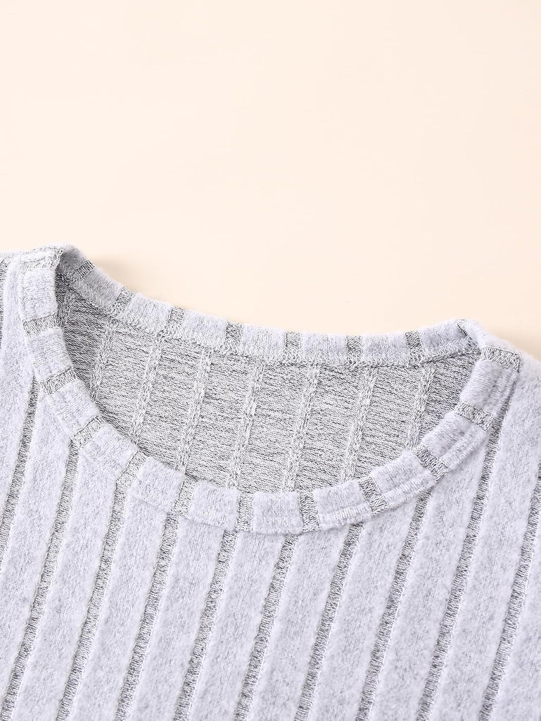 Dress Ribbed A-Line Sweater Dresses Solid Dress for Kids