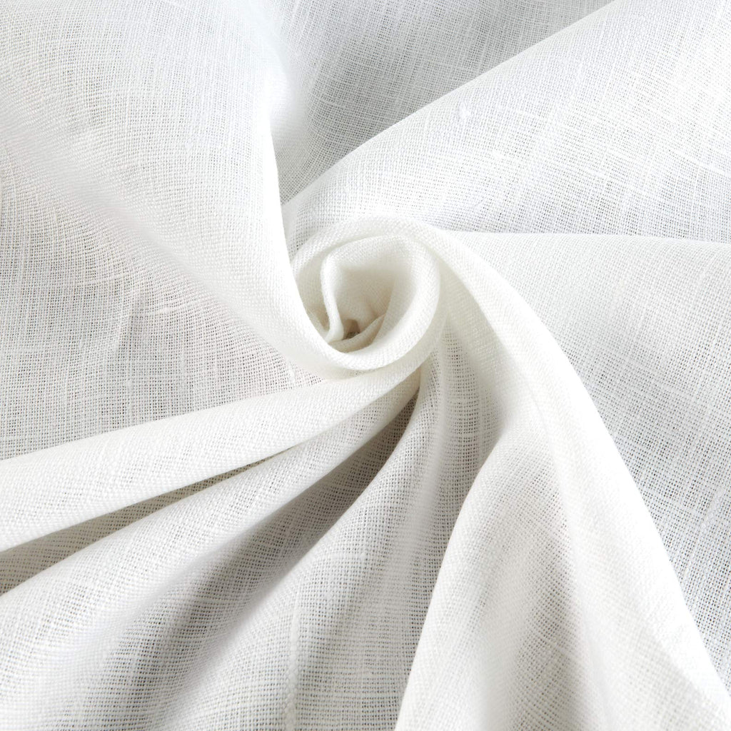 European 100% Linen White, Fabric by the Yard