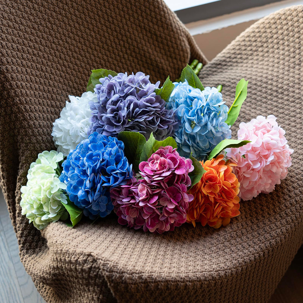 22in Soft Real Touch Artificial, Large Long Stem Latex Faux for Wedding Bouquet, Party, Home, Outdoor Garden Office