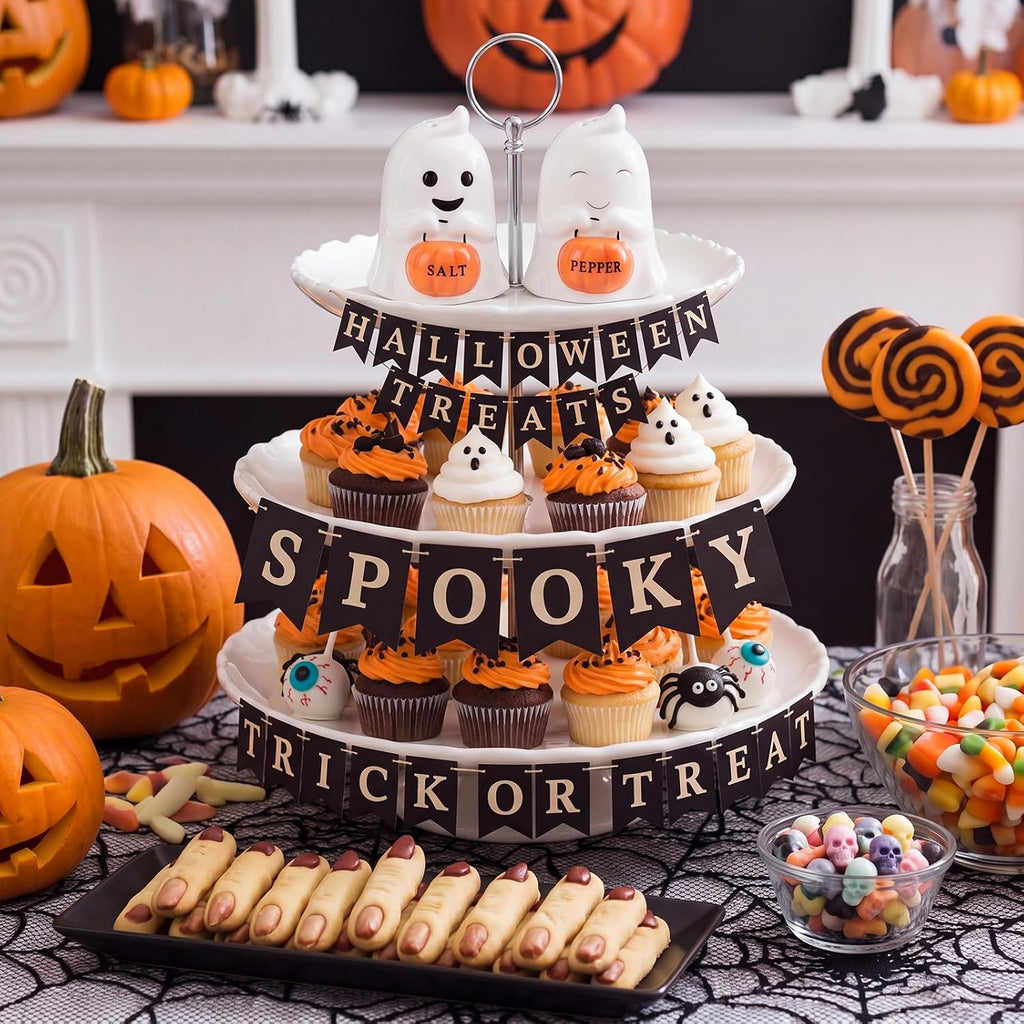 Halloween Ghost Salt and Pepper Shakers Set - Set of 2