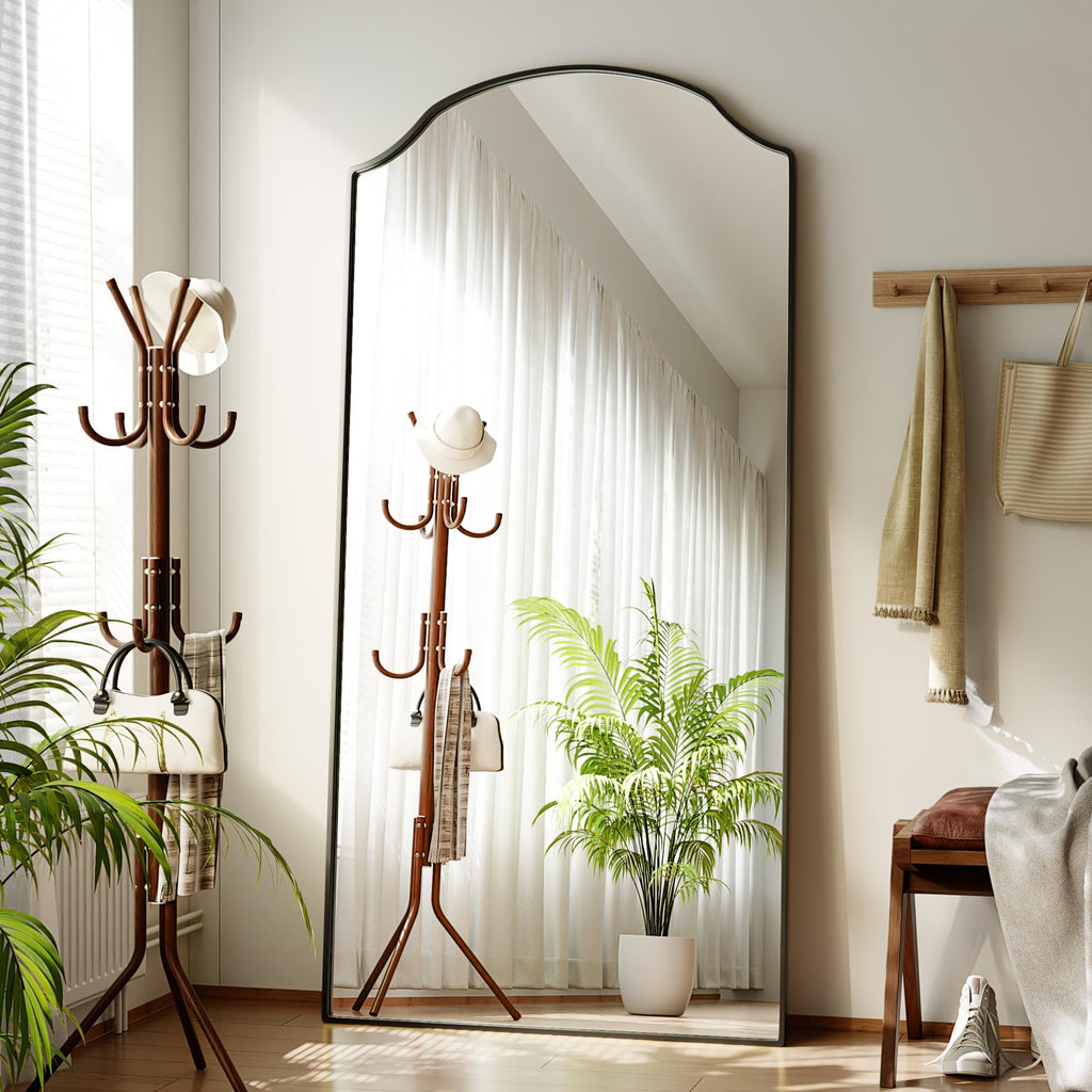 Wave Curved Top Arched Mirror Full Length, 71"x32" Large Mirror
