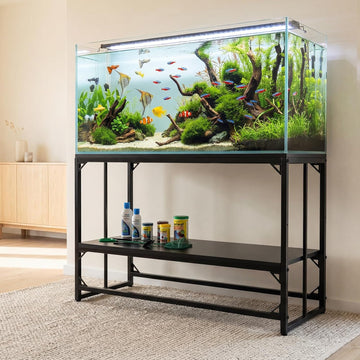 Fish Tank Stand, 50-75 Gallon Heavy Duty Metal Aquarium Stands, Reptile Tank, Turtle Tank, Breeder Tank Stand, 900LBS