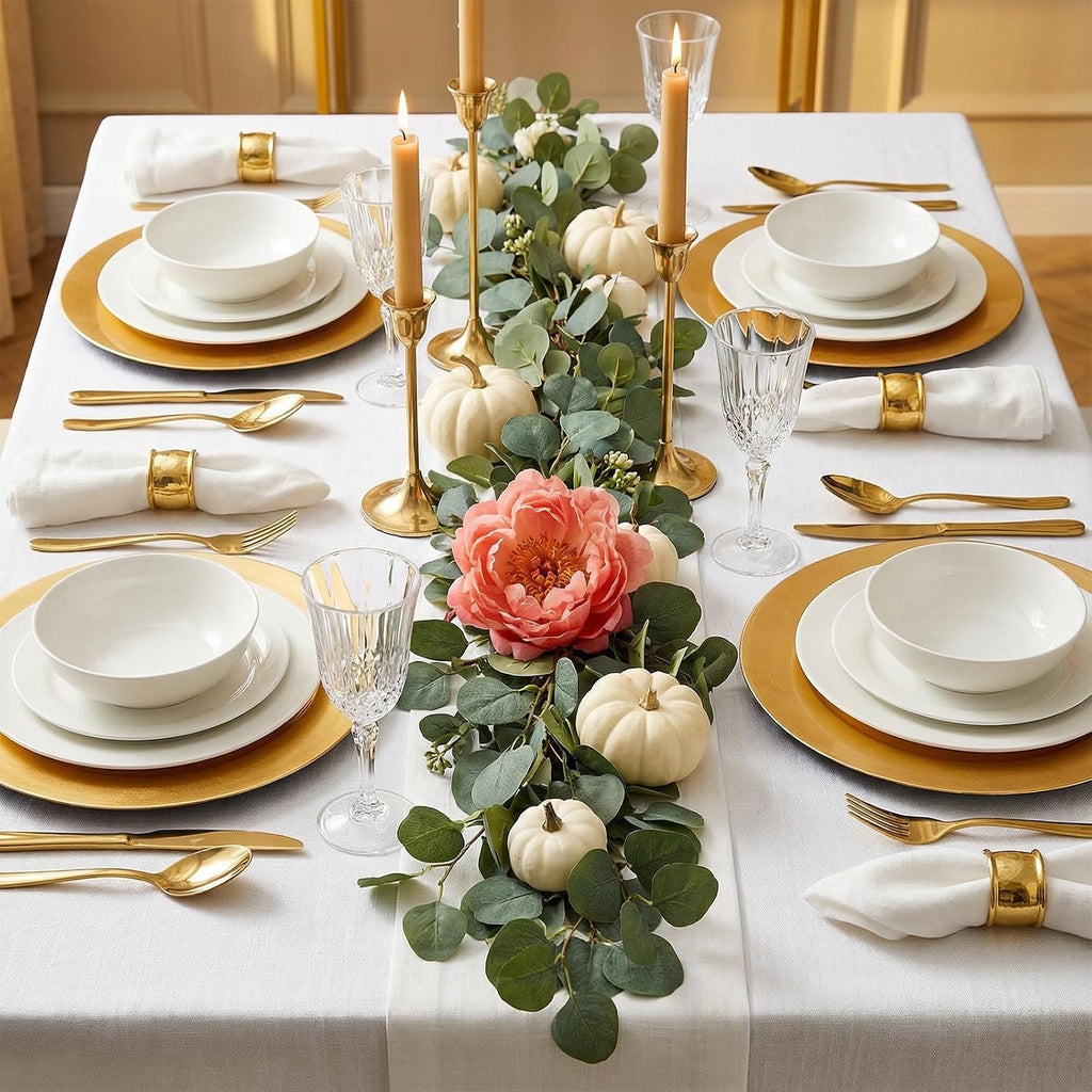 Gold Plastic Charger Plates, 13" Round Gold Charger Plates - Set of 12