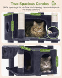 Heavy Duty Cat Tree, 74in Sturdy Cat Tower for Large Cats Adult, Big Cat Tree with 7 Sisal Scratching Posts