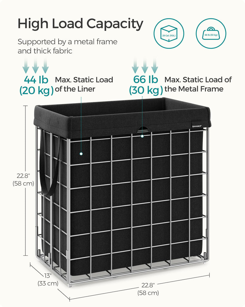 Laundry Hamper, Collapsible, 29 Gal. (110L)