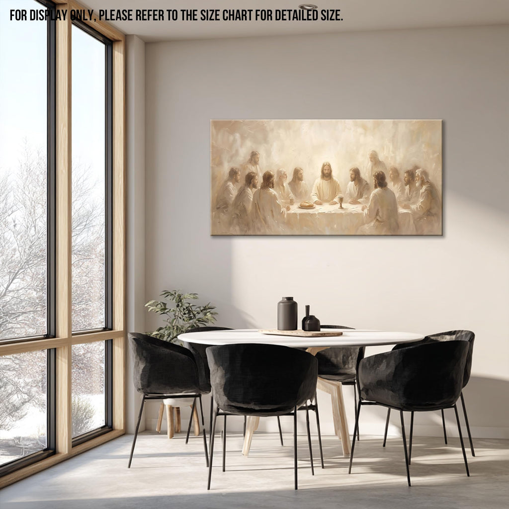 The Last Supper Canvas Wall Art, Renaissance-Inspired Christian Religious Wall Decor, Gallery Wrapped Canvas