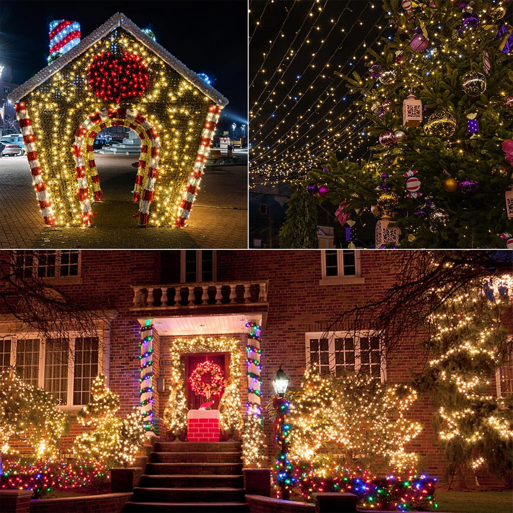 1000 LED Christmas String Lights, 328 FT Green Wire LED Decorative Fairy Lights with Remote & 8 Modes, Waterproof