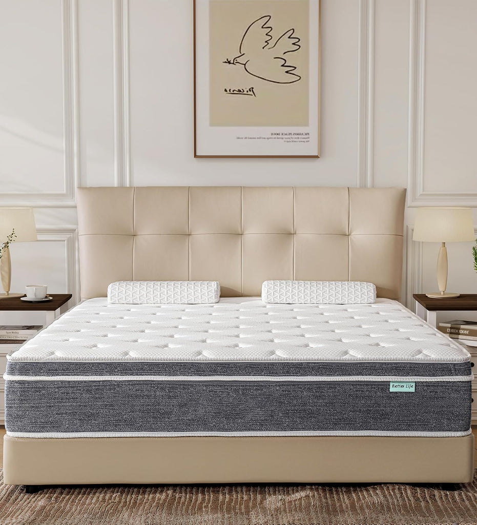 Full Size Mattress 12 Inch, Cooling Hybrid Mattress in a Box | Gel Memory Foam Pocket Springs, Medium Firm
