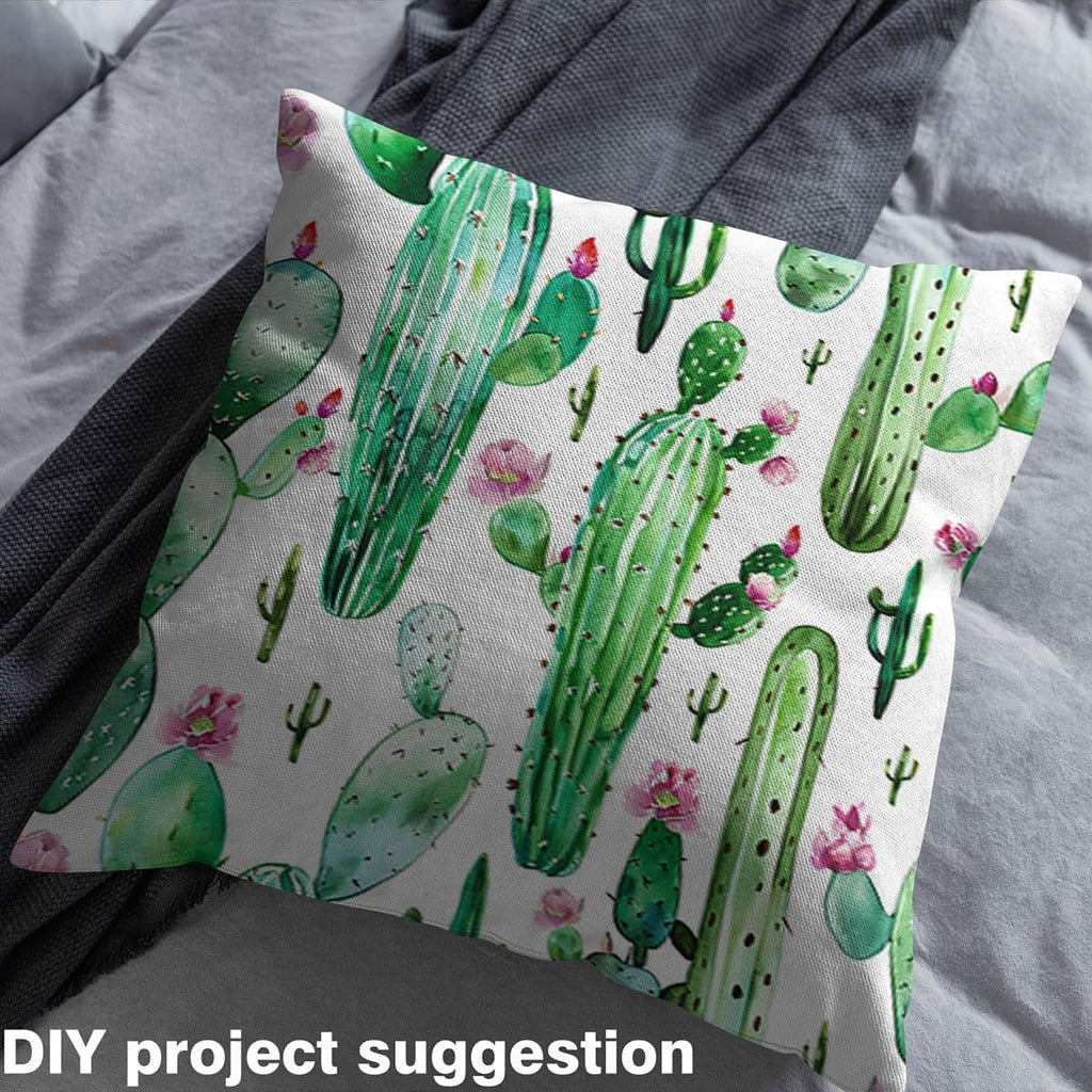 Cactus Natural Fabric By The Yard Decorative