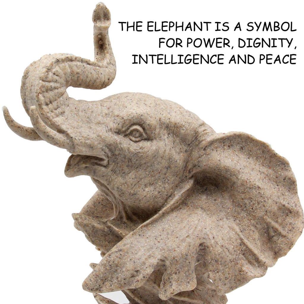 Sandstone Elephant Statue Decoration, Great Collectible Figurines