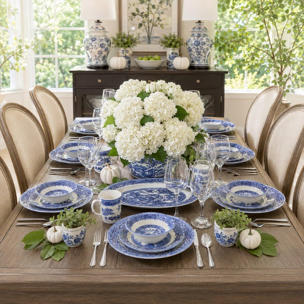 16 Piece Blue Willow Dinnerware Set