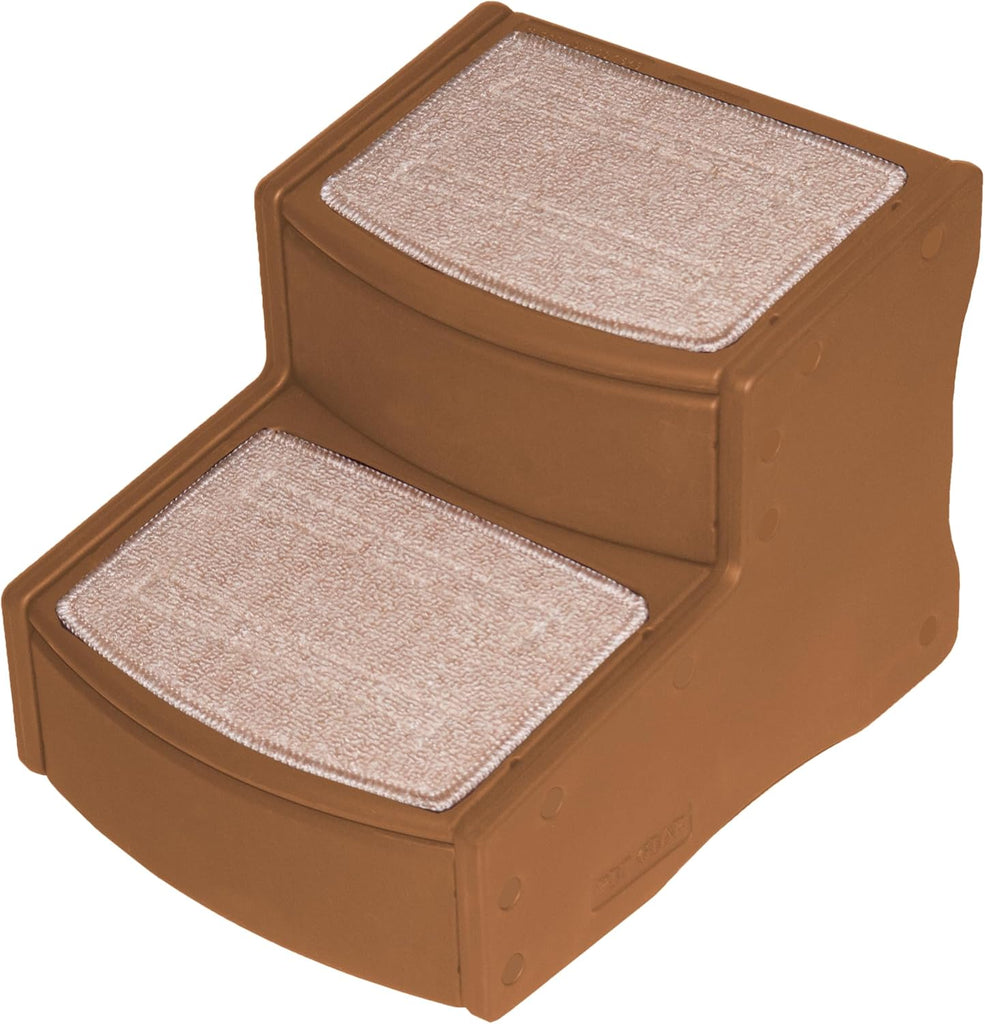 Pet Gear Easy Step II Pet Stairs, 2 Step for Cats/Dogs up to 75-pounds, Portable, Removable Washable Carpet Tread