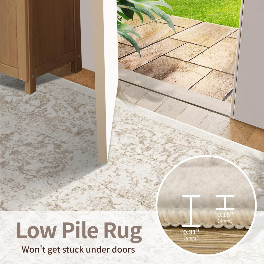 2x10 Beige Vintage Runner Rug s Kitchen