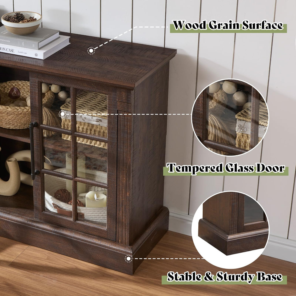 97" Farmhouse for TVs up to 100", Rustic Brown