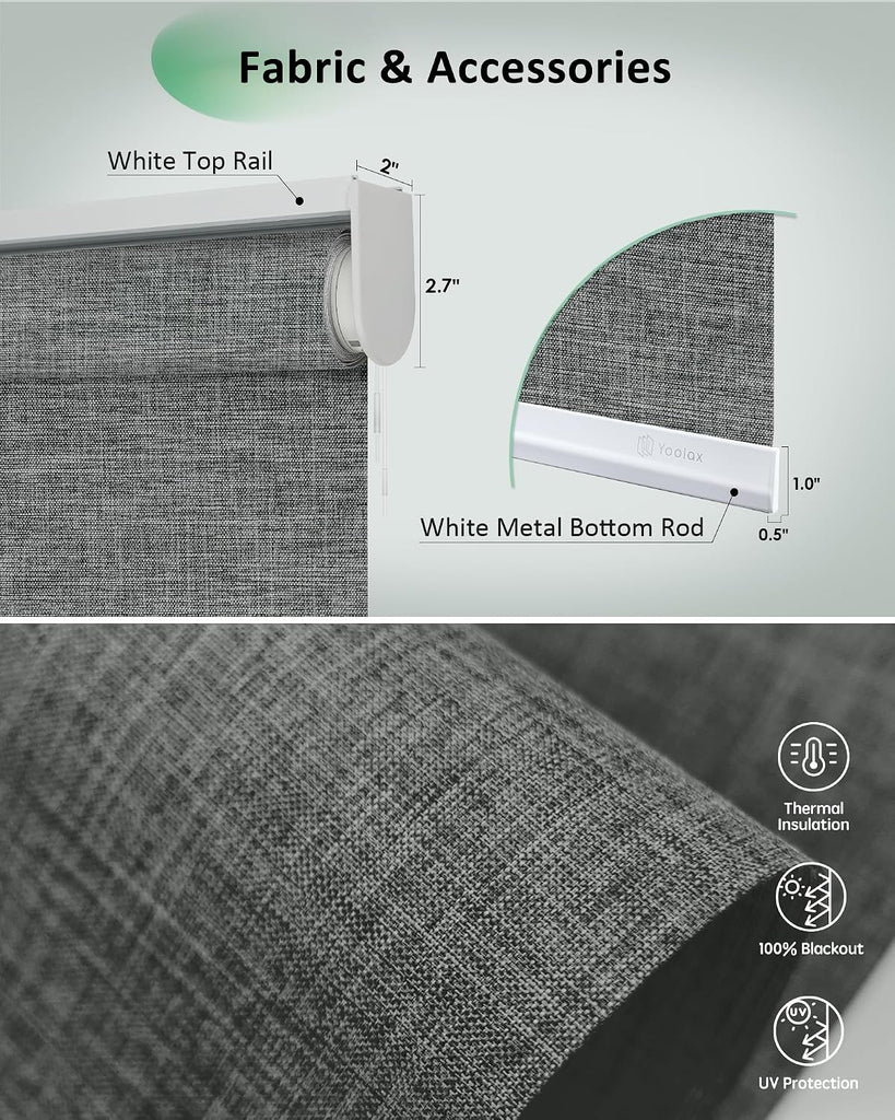Motorized Blinds App Control, Alpine White, 22" W x 72" H