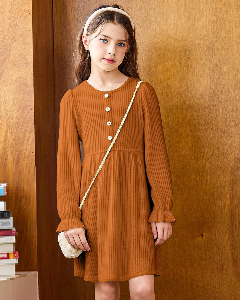 Fall Dress Kids Knit Dress Birthday Party Holiday Dresses
