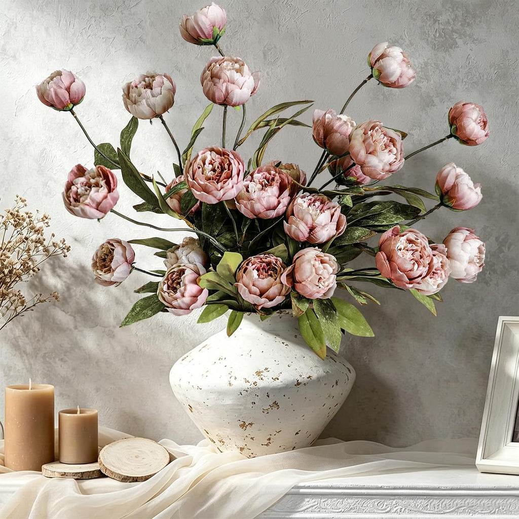 Viral Peony Artificial Flowers for Vase - Set of 6