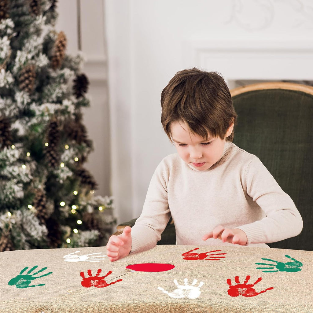 Handprint Christmas Tree Skirt Set, 48 Inches