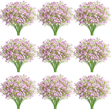 120 PCS Lilac Babys Breath Artificial Flowers, Real Touch