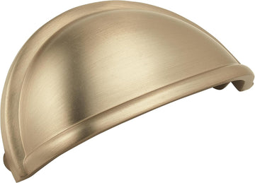 Corp Cup Pulls 3 inch (76 mm) Center-to-Center Golden Champagne Cabinet Cup Pull - 10 Pack