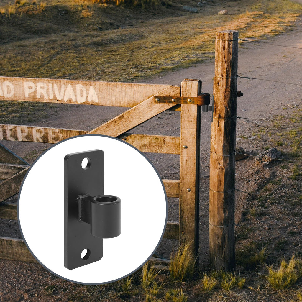 Gate Hinges, 4 Pack Steel Wall Mount Gate Hinge Fit 5/8'' Pin Fence Post Hinge, Heavy Duty Gate Hinges for Wooden or