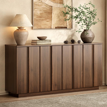 61" Sideboard Buffet Cabinet with Storage Walnut