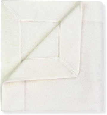 100% Cashmere Baby Blanket Luxe Knit 32" x 40" Cream