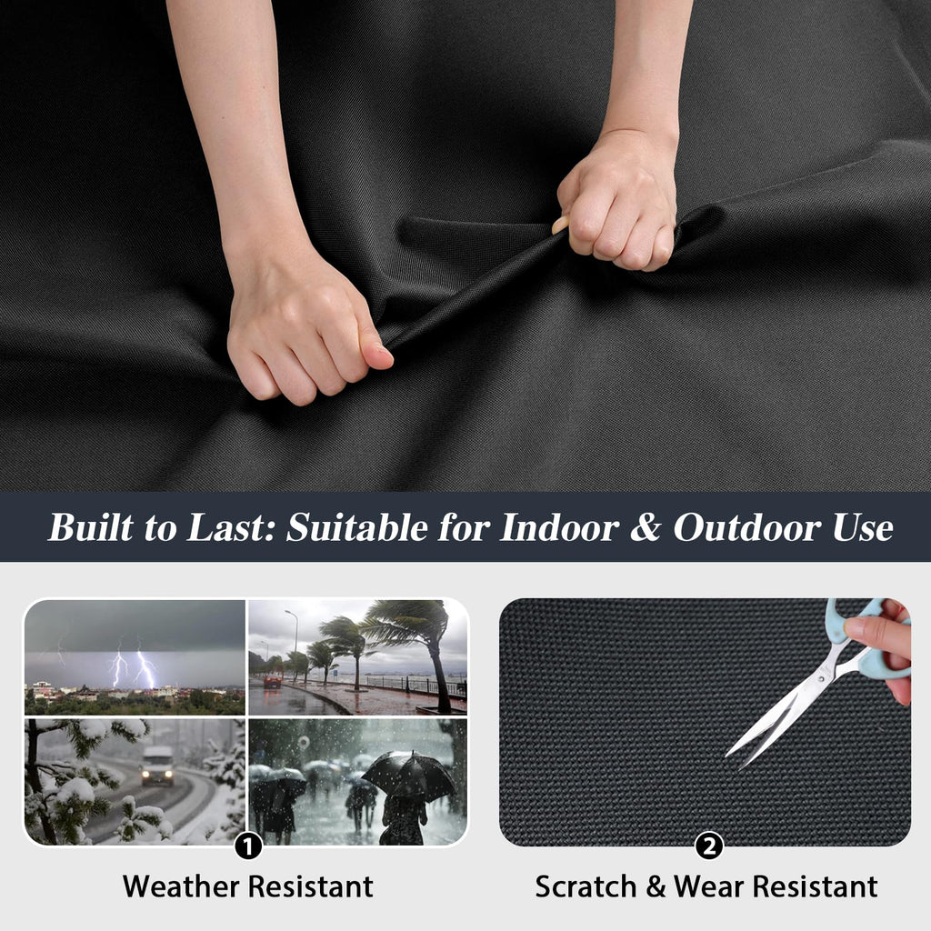 100% Waterproof Fabric Marine Canvas Cut by Yard 58"W 600D Dark Gray