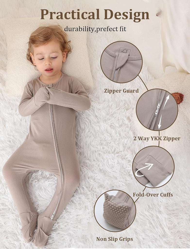 Viscose from Bamboo Baby Boy Sleeper Pajamas with Mitts