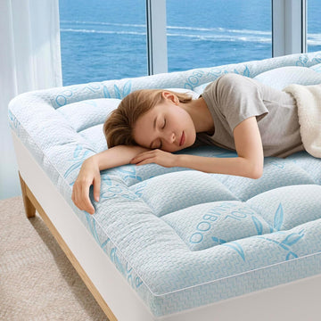 King Mattress Topper, Breathable and Soft Extra Thick Pillow Top 78"x80" | Viscose Derived from Bamboo Mattress Pad
