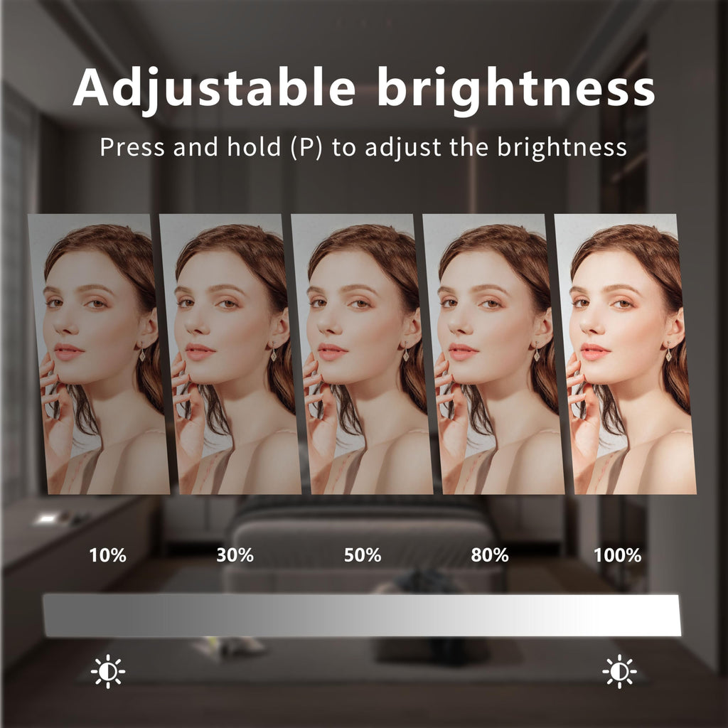 Vanity Mirror with Lights, Hollywood Vanity Makeup Mirror with 9 Dimmable LED Bulbs, 3 Color Lighting Modes