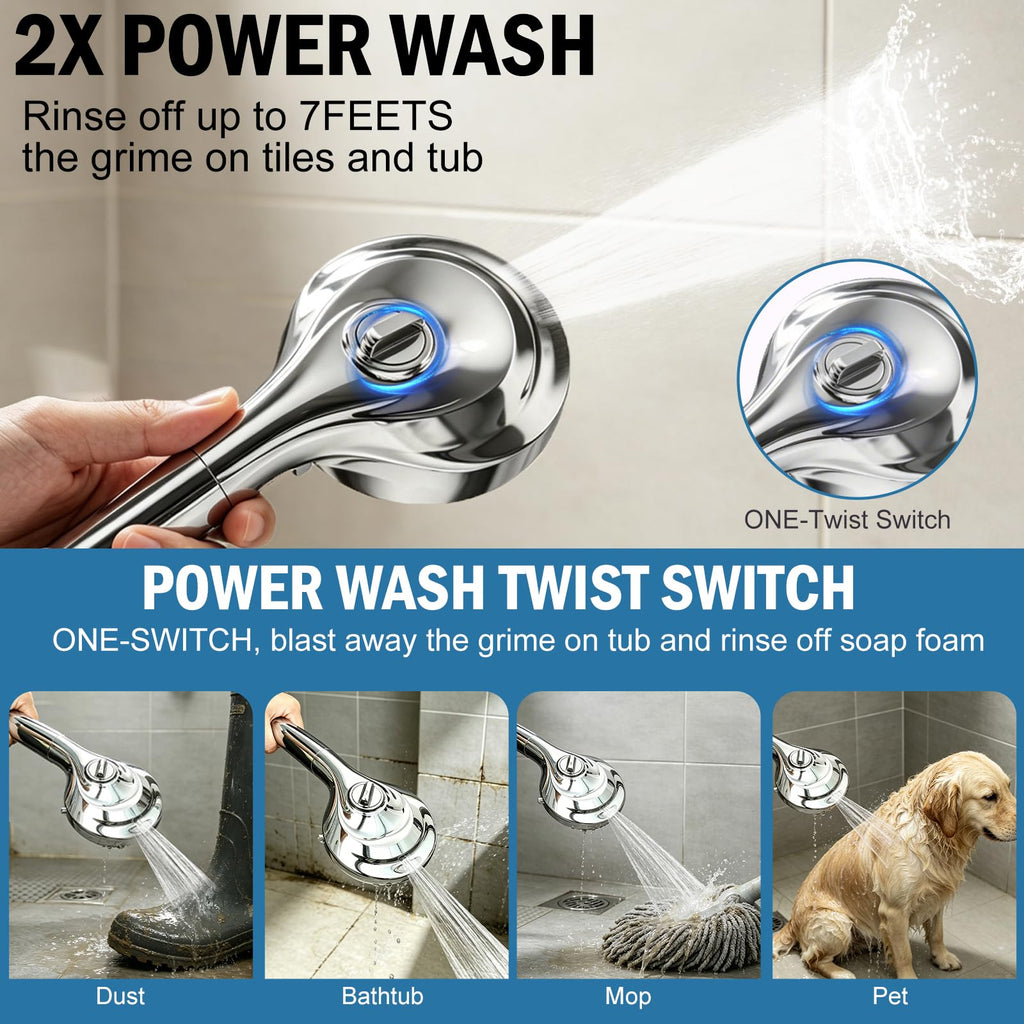 9 Settings High Pressure Filtered Shower head with Handheld