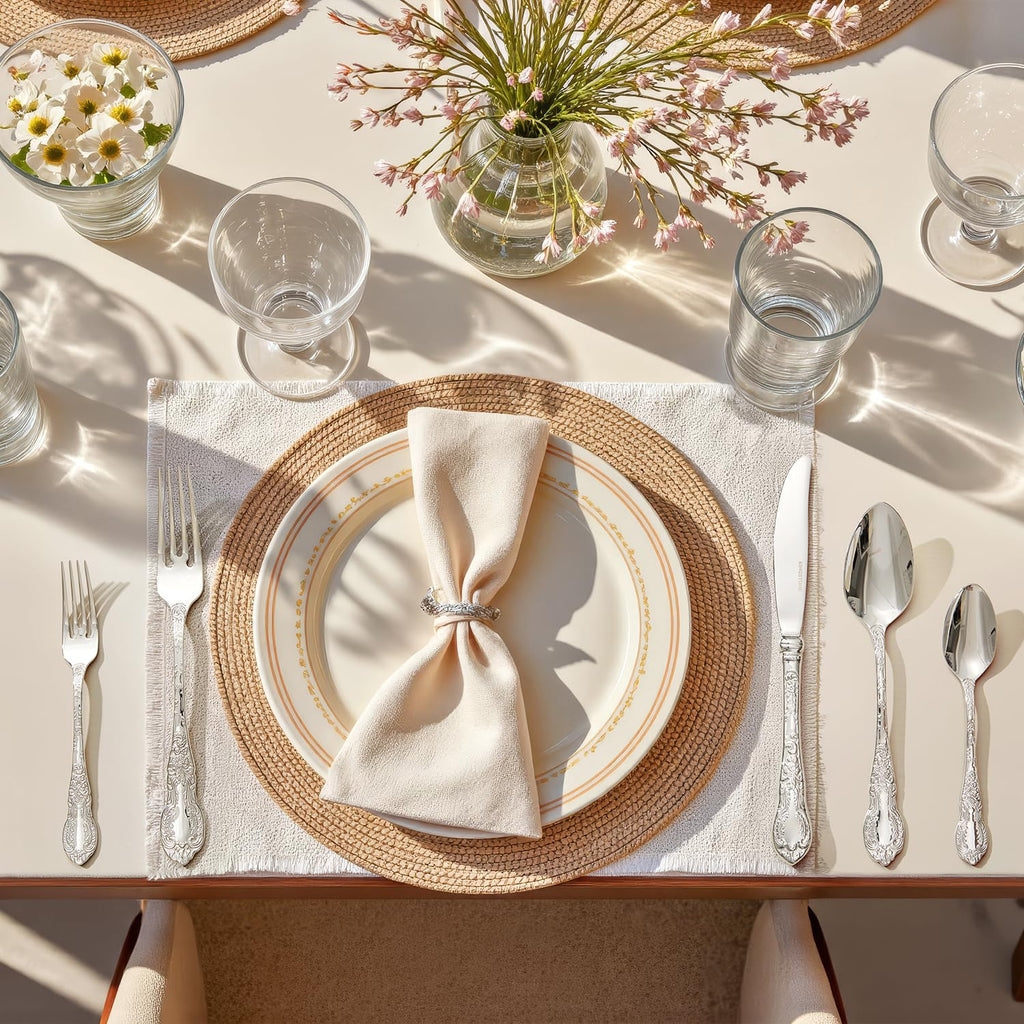 Silverware Set for 1, 5pc Vintage Flatware Set, 18/10 Stainless Steel