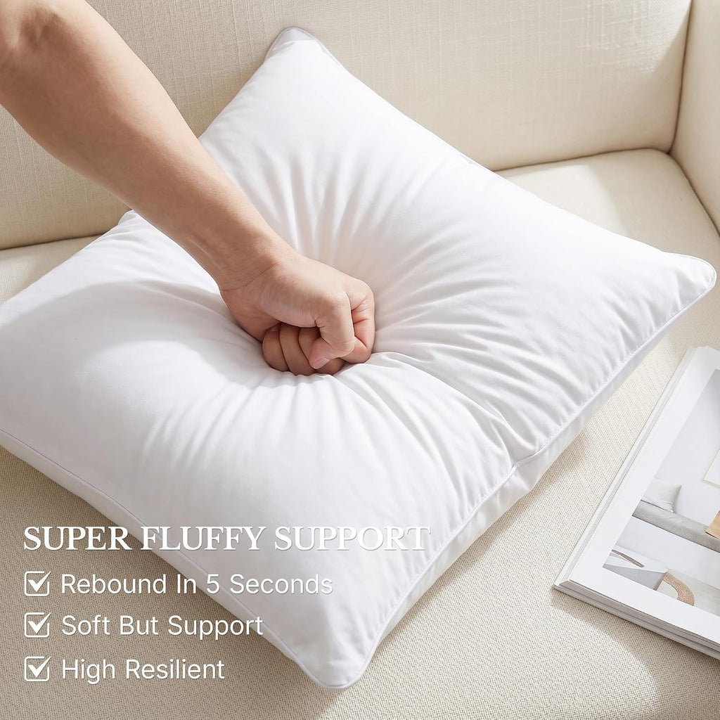 18x18 Throw Pillow Inserts-100% Cotton Cover - Set of 2