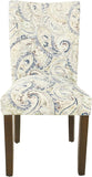 HomePop Classic Parsons Dining Chair - Blue Velvet Paisley Print (Set of 2)