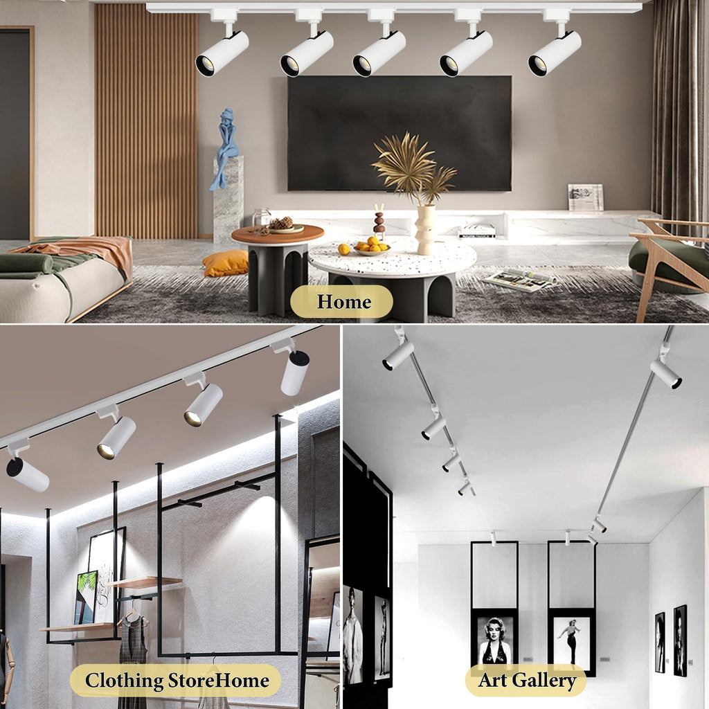 24 Pack White H Type LED Track Lighting Kit