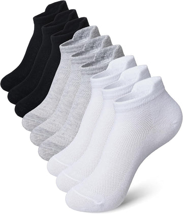 Kids Ankle Socks Low Cut Breathable Mesh Thin Cotton Socks For Little Boys Girls 9 Pairs