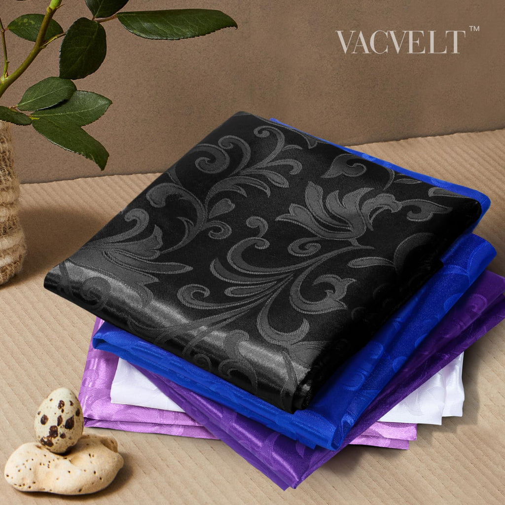 Black Jacquard Satin Fabric by The Yard, 60" Wide, 5 Yards