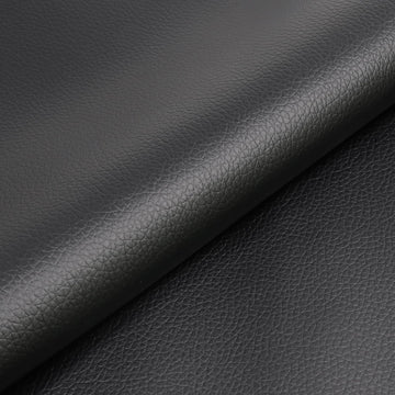 Vinyl Upholstery Fabric, Faux Leather for Chair, Sofa, Boat Repair (Black, 108inchx55inch)