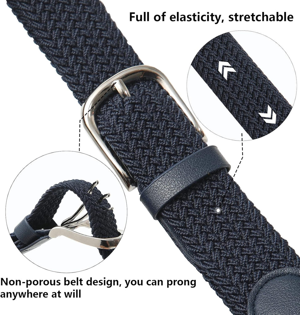 Kids Elastic Braided Belt - Stretch Golf Belts for Boys and Girls